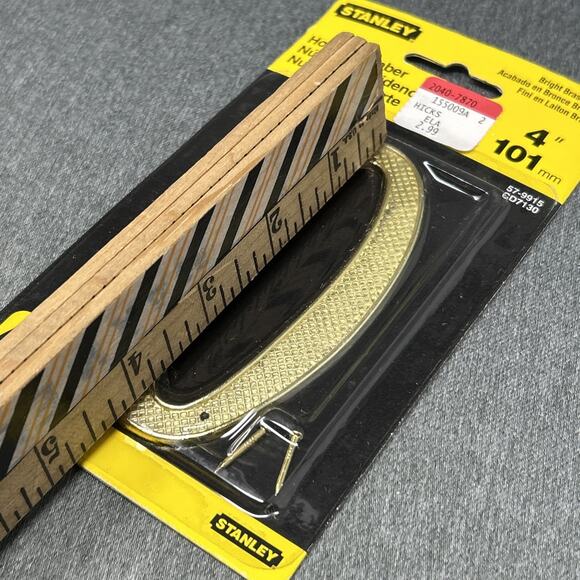 Vintage 2002 Stanley House Number ZERO 0 Brass Finish 4" NOS USA Packaged - Picture 5 of 9